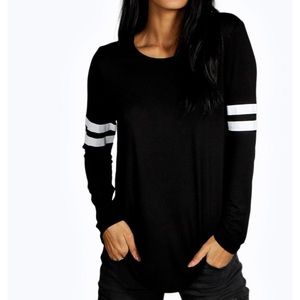 💕NWT Boohoo Shona Long sleeve baseball top💕